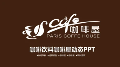 高清咖啡产品介绍下午茶咖啡厅PPT模版