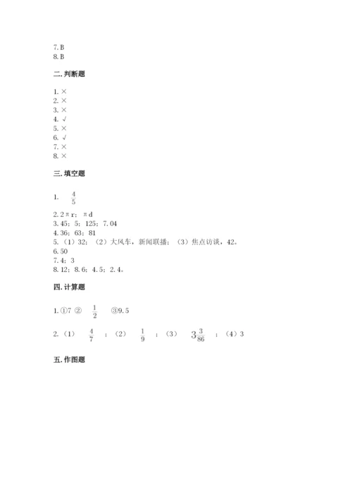 小学六年级上册数学期末测试卷及完整答案【网校专用】.docx