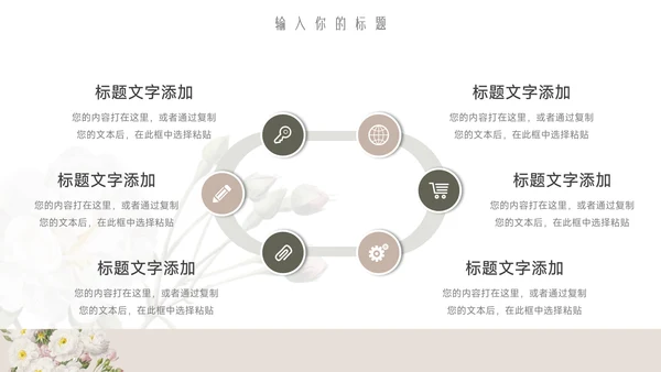 黄色植物小清新工作汇报PPT模板