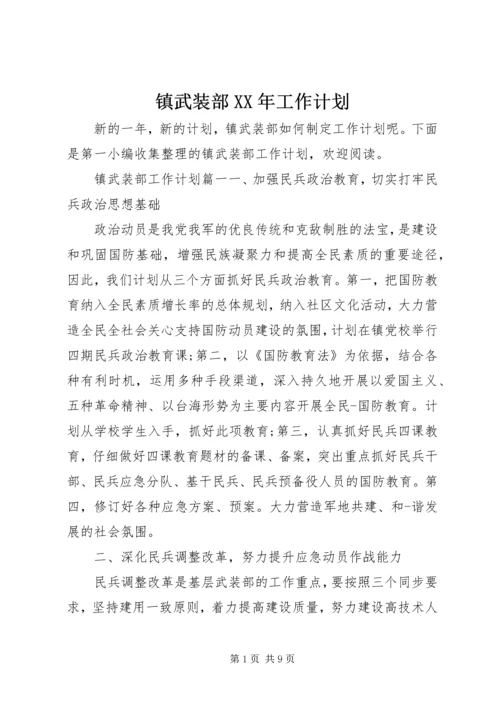 镇武装部XX年工作计划.docx