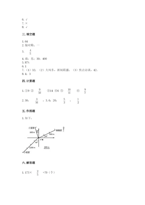 小学数学六年级上册期末测试卷含完整答案【网校专用】.docx