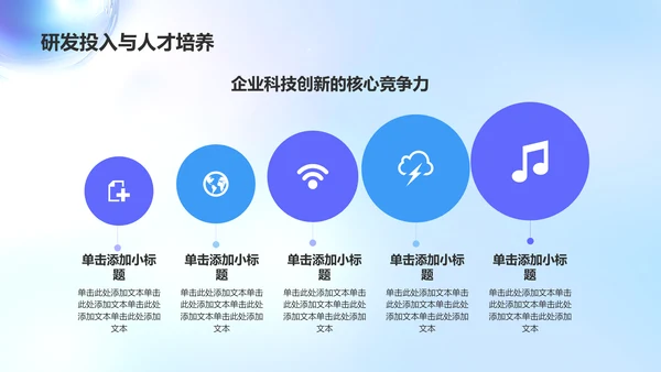 蓝色科技风创新通用PPT模板