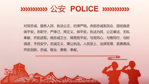 红色大气警察公安表彰大会动态PPT