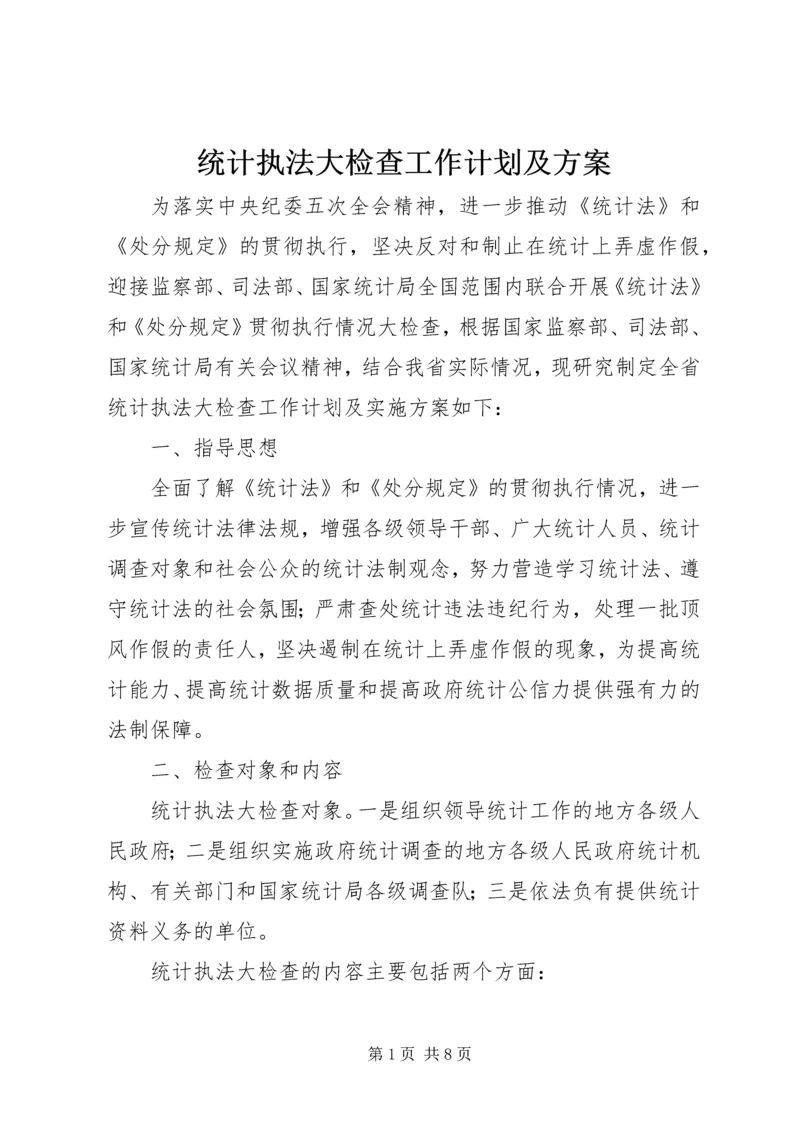 统计执法大检查工作计划及方案.docx