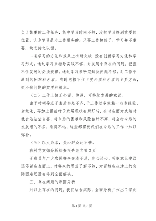 村党支部分析检查报告范文.docx