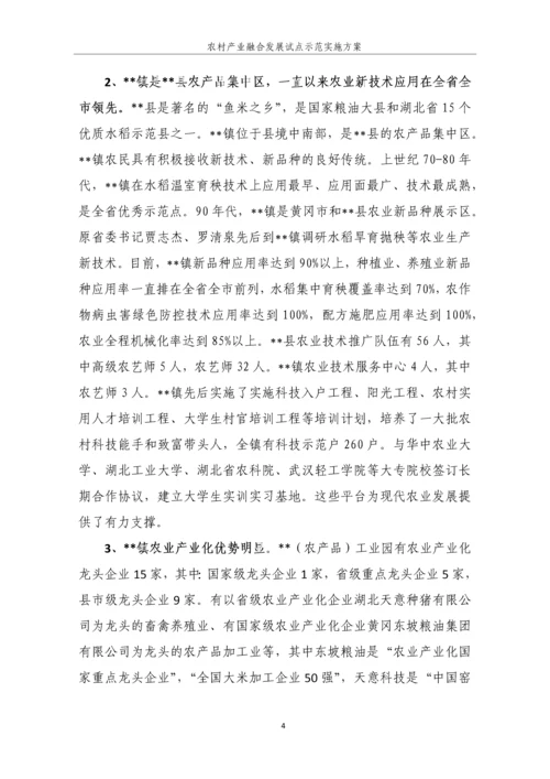 农村产业融合发展试点示范实施方案.docx