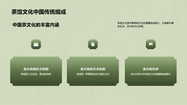 绿色中式复古插画中国传统茶道艺术文化传承