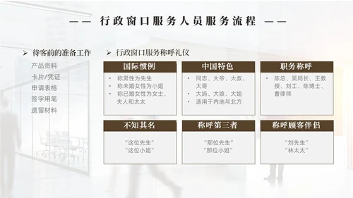 实拍商务风行政窗口服务礼仪ppt窗口服务礼仪培训