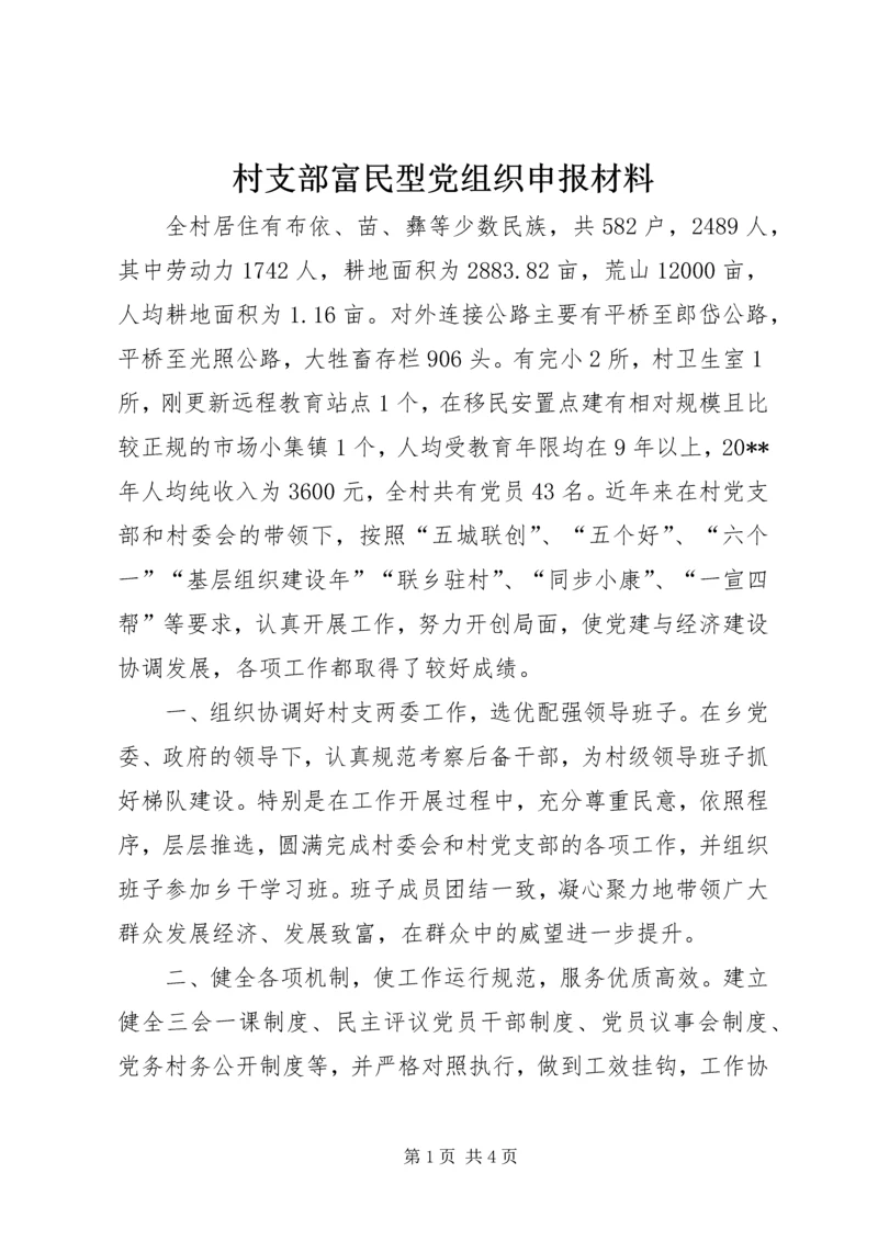 村支部富民型党组织申报材料.docx