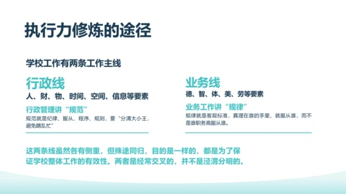 蓝色简约商务插画中层干部执行力的修炼中层执行力培训PPT模板