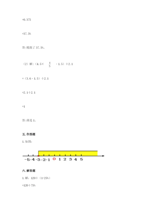 六年级下册数学期末测试卷精品（预热题）.docx