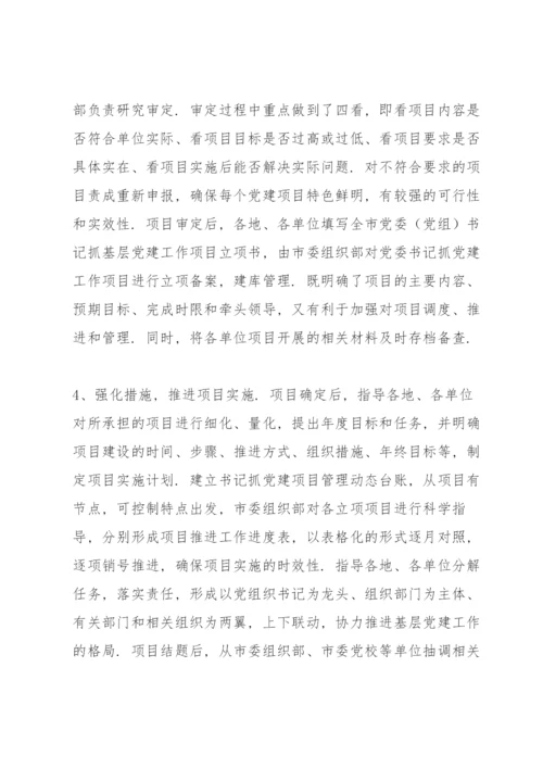 党支部书记抓党建项目立项书.docx