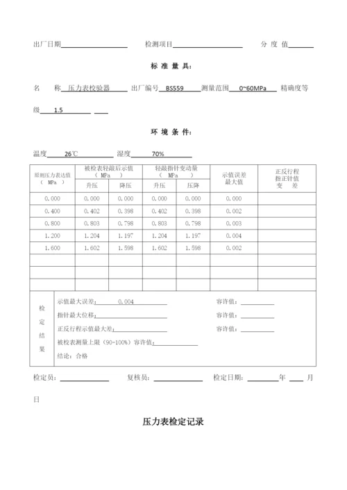 压力表检定记录.docx