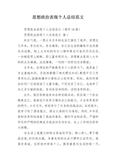 思想政治表现个人总结范文.docx