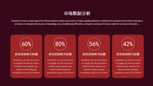 暗红色网页风年终汇报总结通用PPT模版