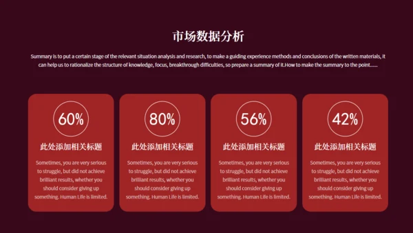 暗红色网页风年终汇报总结通用PPT模版