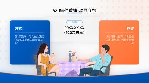 蓝橙扁平风互联网年中工作汇报