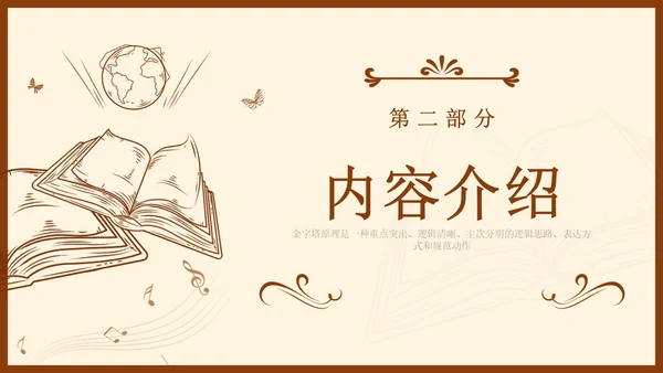 金字塔原理读书分享简约复古咖啡色