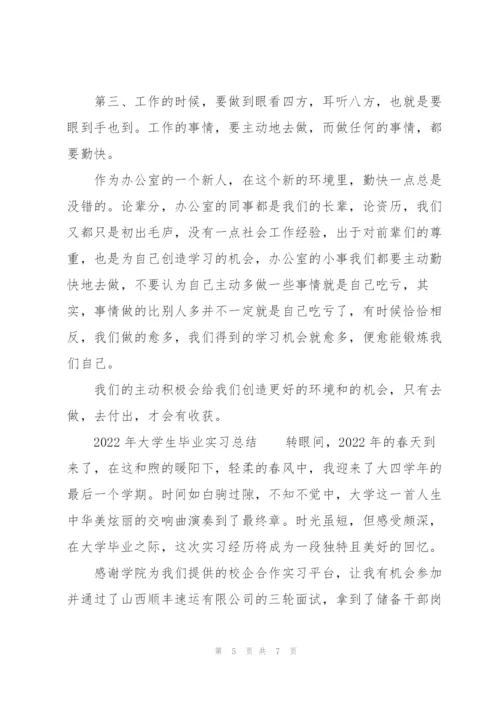 2022年大学生毕业实习总结.docx