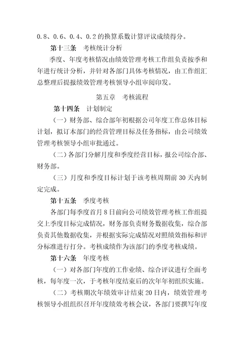 企业科技公司绩效考核管理办法