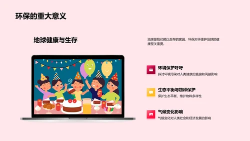 环保行动指引PPT模板