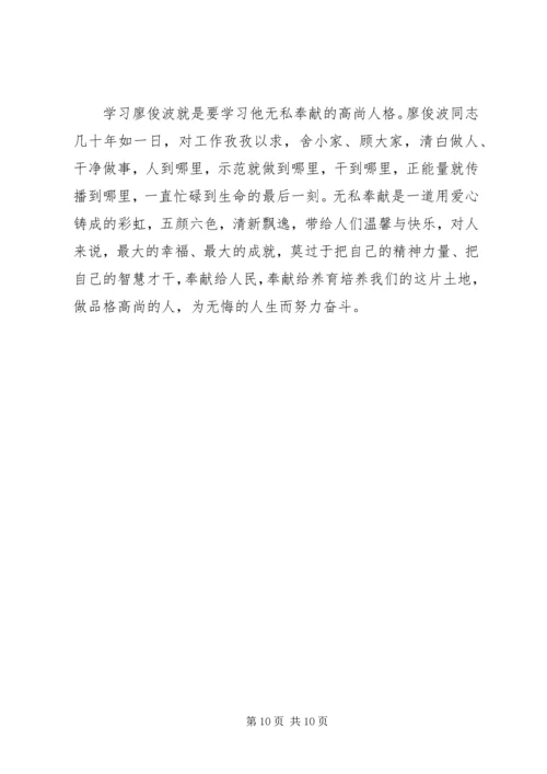 学习廖俊波先进事迹心得体会四篇 (3).docx