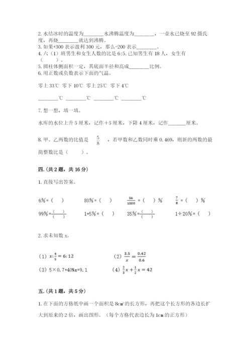 小学六年级数学摸底考试题含完整答案【考点梳理】.docx