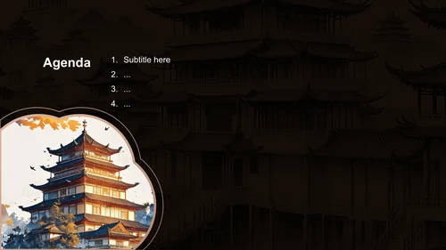 橙色中国风传统文化传播PPT主题