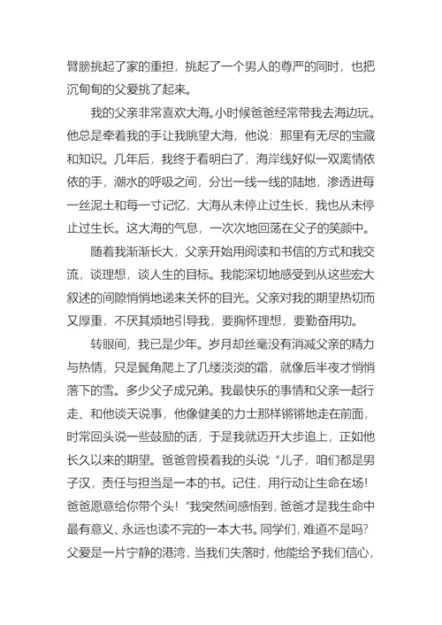 有关父亲节感恩父亲的演讲稿锦集10篇