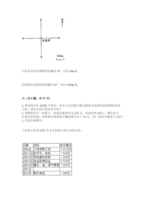 六年级毕业班数学期末考试试卷（含答案）.docx