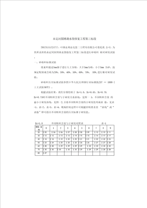 砂砾料回填碾压工艺试验方案