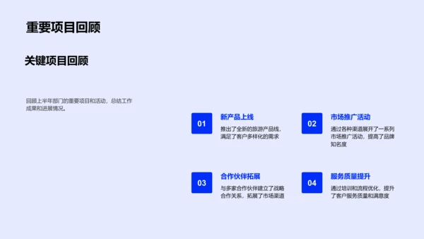 旅游业半年度报告PPT模板