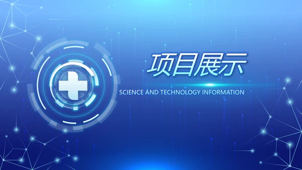 蓝色医疗科技信息化建设工作总结PPT