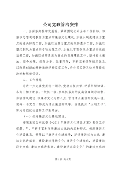 公司党政管治安排.docx