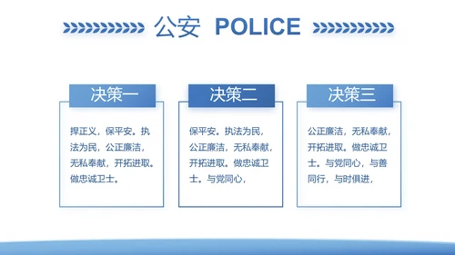 蓝色大气公安警察派出所年年终总结演讲PPT模板