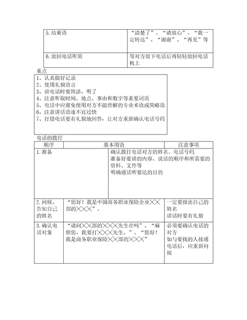 商务礼仪培训教材