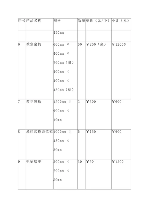 学校eps线条报价单