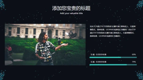 诱惑神秘羽毛通用PPT模板