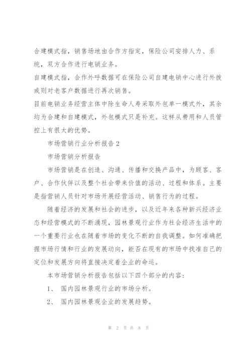 市场营销行业分析报告.docx