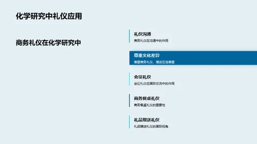 全球化视角下的化学研究礼仪