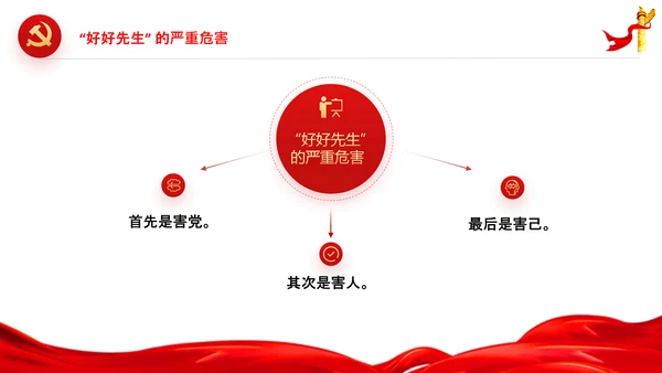 党员干部不能做好好先生好人主义PPT党课