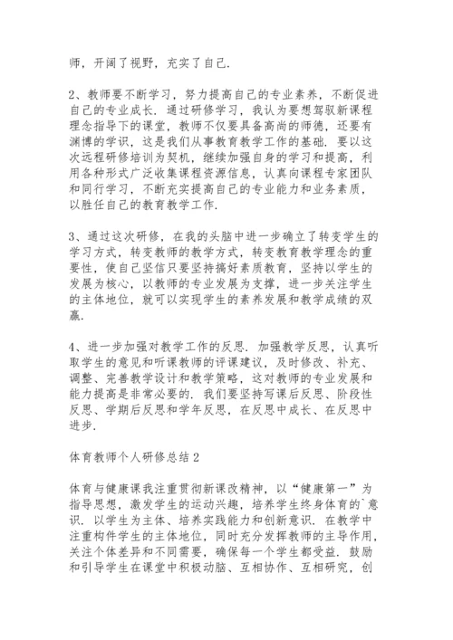 体育教师个人研修总结5篇.docx