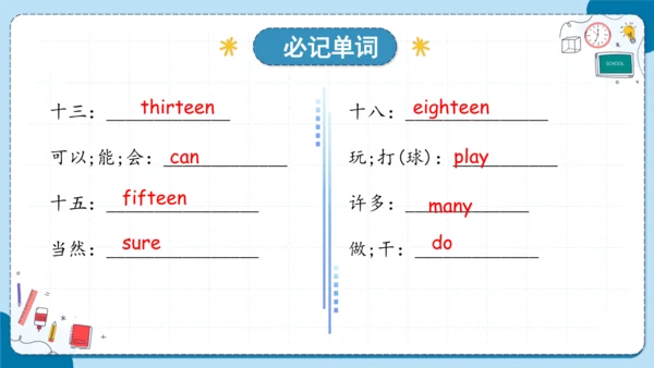 Unit 3 How many 复习课件（知识梳理+典例精练）(共27张PPT)