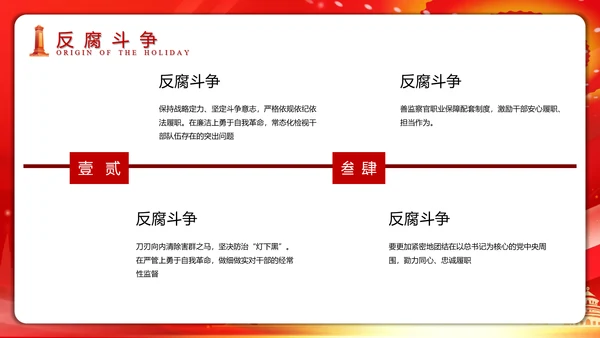 党纪教育反腐斗争PPT模板