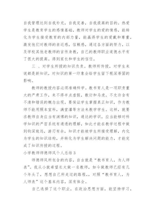 小学教师师德师风个人总结.docx