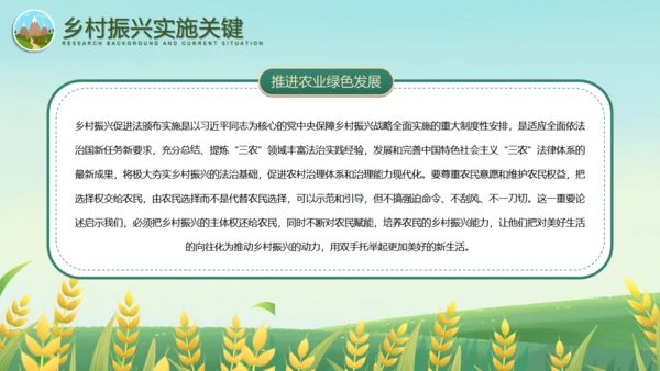 振兴乡村全面振兴美丽乡村通用PPT模板