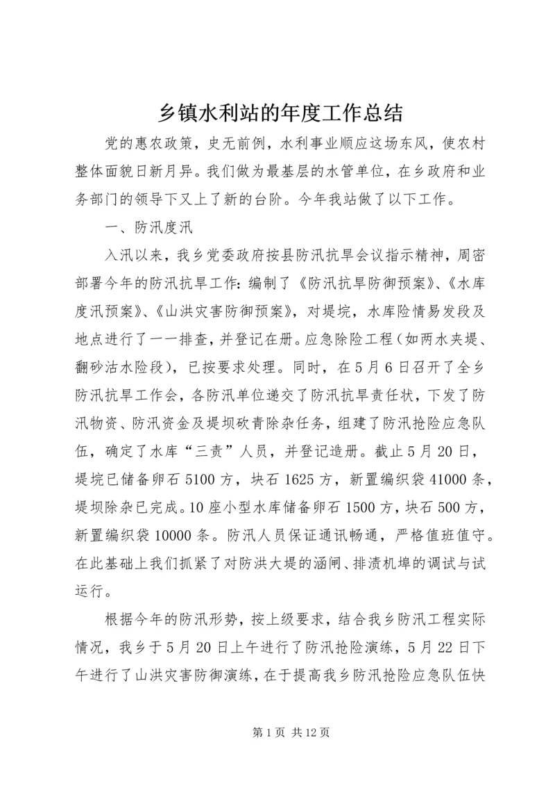 乡镇水利站的年度工作总结.docx