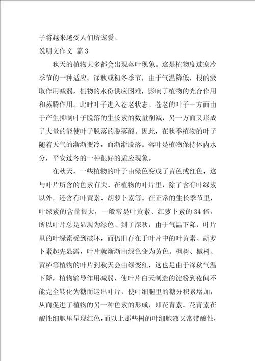 说明文作文十篇二十年后的家乡说明文作文