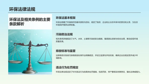 蓝色商务风环保知识科普培训课件PPT模板