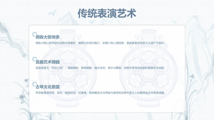淡蓝水墨呆呆鲨非遗文化概览PPT主题